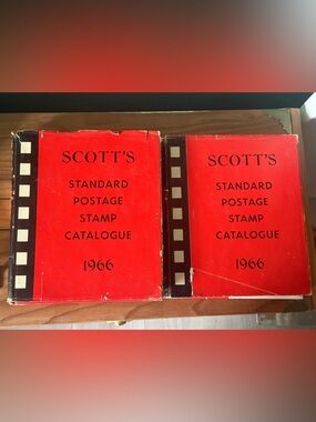 Scott’s Standard Postage Stamp Catalogue 1966 Vol 1 & 2 Set Vintage